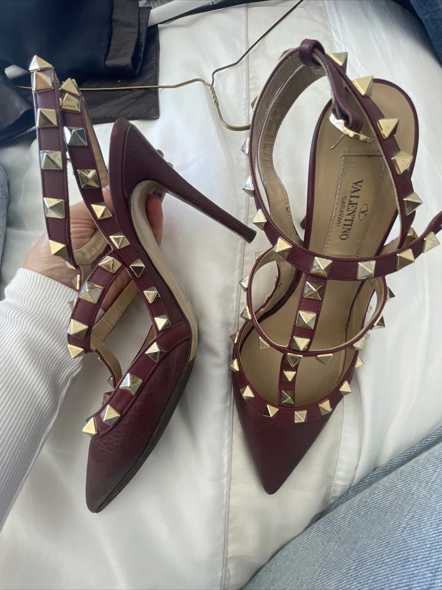 valentino Vintage Burgundy heels 35 1 2