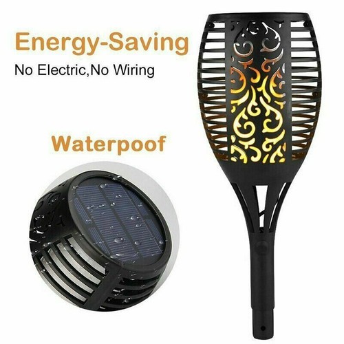 8 X 96 LED 2200mah WATERPROOF TORCH SOLAR LIGHT GARDEN DANCING FLICKERING f3 - Picture 2 of 5