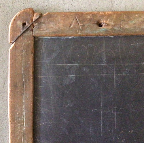 Antikes SCHULHAUS STUDENT’S SLATE BOARD ~ 8” X 10 3/4” ~ ca: Anfang 1900’s - Bild 2 von 9