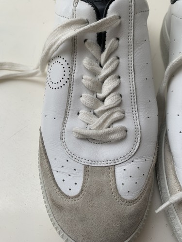 Isabel Marant Damen Sneaker Gr. 38 (US 7) Weiß Leder Wildleder Low-Top Freizeit - Bild 6 von 12