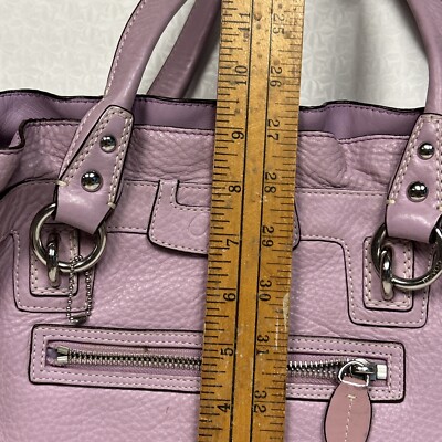COACH Purple Lilac Pebbled Leather Penelope Shopper Shoulder