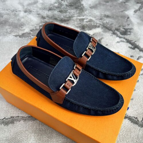 Authentic Louis Vuitton Hockenheim Mens Denim Moccasin/Loafer US8 EU41 LV/UK7 - Picture 2 of 7