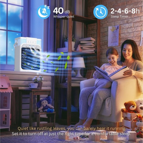 Personal Air Conditioner Portable - 3 Mist Settings, 2~8H Timer, 7-Color Ambient - Picture 7 of 8