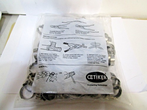 PAQUETE 100CAG ABRAZADERA PEX SHARKBITE-OETIKER UC955 3/4" PEX ACERO INOXIDABLE - Imagen 6 de 6