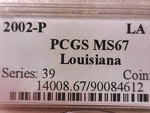 2002 P Washington State Quarter PCGS MS 67 Louisiana 90084612 - Picture 3 of 3