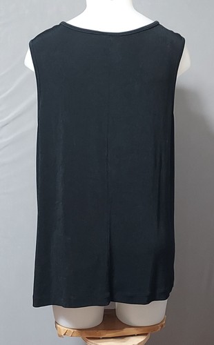 Maggie Barnes for Catherines - ladies black sleeveless acetate spandex top - siz - Picture 3 of 6