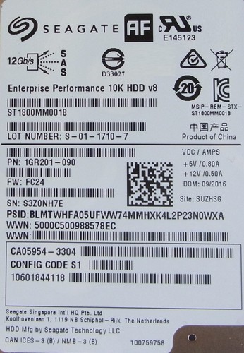 Festplatte 1.8 TB 2.5 SAS 12G ETERNUS DX100 DX200 S3 CA07670-E818 CA05954-3304 - Bild 3 von 4