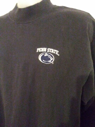 Penn State Nittany Lions Large Navy High Collared LS Embroidered Logo Shirt - Picture 2 of 7