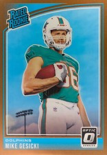 2018 Panini Donruss Optic Football Rated Rookies #187: Mike Gesicki Bronze