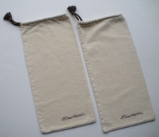 Vintage One Pair Santoni Drawstring Shoe Dust Bags 7 x 14"