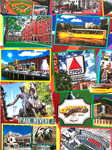 BOSTON COMP 1000 pc Puzzle City Highlights Cheers Lobster Paul Revere Stadium - Picture 3 of 5