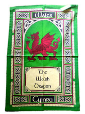 Welsh Dragon Window Tea Towel