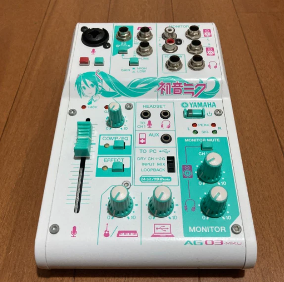 YAMAHA AG03-MIKU Hatsune Miku Webcasting Mixer 3-Channel USB Audio Japan Limited