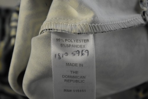 Camisa blusa para mujer Romeo y Julieta de alta costura talla L beige azul estampado animal - Imagen 5 de 5