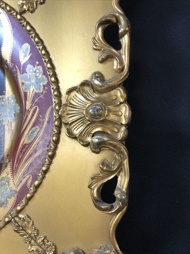 Antique Metal Plate Vienna Art Plates pat Feb 21st 1905 Woman Holding Candle - Picture 20 of 24