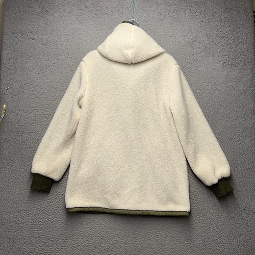 1 Madison Expedition Jacket Womens M White Sherpa Full Zip Hood Outdoor FLAW - Imagen 10 de 13