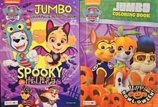 Paw Patrol Halloween Jumbo Coloring Activity Books Set Of 2 Brand New 2023