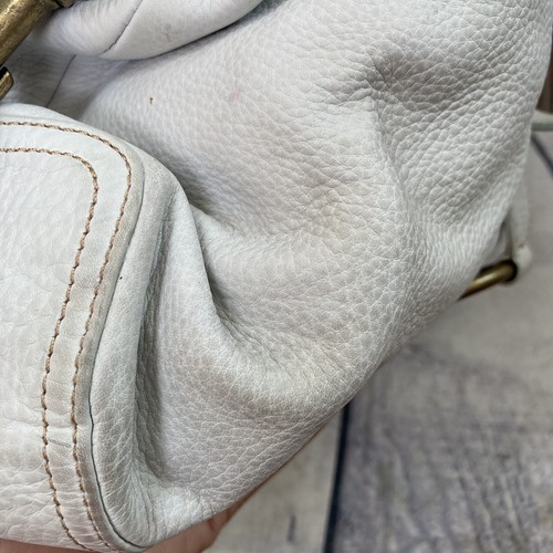 Paule Marrot Editions Handtasche weiß Blumen Leder Schultertasche groß - Bild 4 von 12