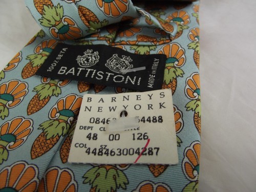 Battistoni Necktie Tie Italy Barneys New York NWT T-44 - Picture 4 of 5