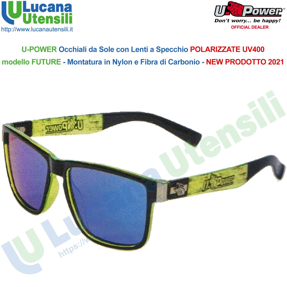 Occhiale Occhiali da Sole Uomo Donna Polarizzati U-POWER