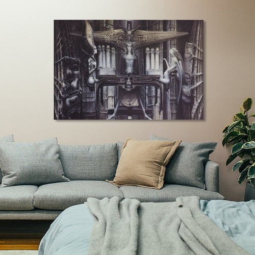 HR Giger Necronomicon Dali Edition Leinwandbild Wandbild Poster Druck - Bild 7 von 10