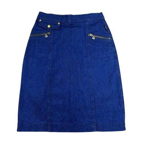 Sonia Rykiel Denim Skirt Sz MEDIUM Knee Length Preppy Academia Grunge Western