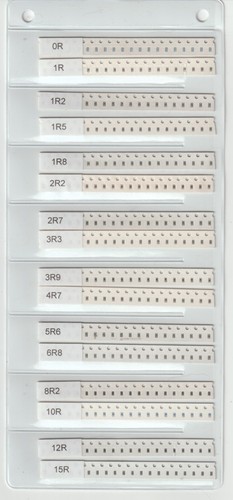 [1720 Stück] 0603 SMD KIT WIDERSTAND 0R-10M E-12 SERIE 86 WERTE x 20 Stück - Bild 1 von 6