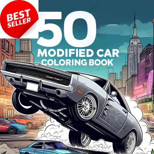 50 Modified Cars Coloring Book: Fun Automotive Adventure for Car Lovers - Picture 4 of 12