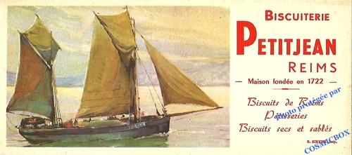 Lot 10 buvards anciens BISCUITERIE PETITJEAN publicité pub bateaux animaux chiot - Picture 3 of 11