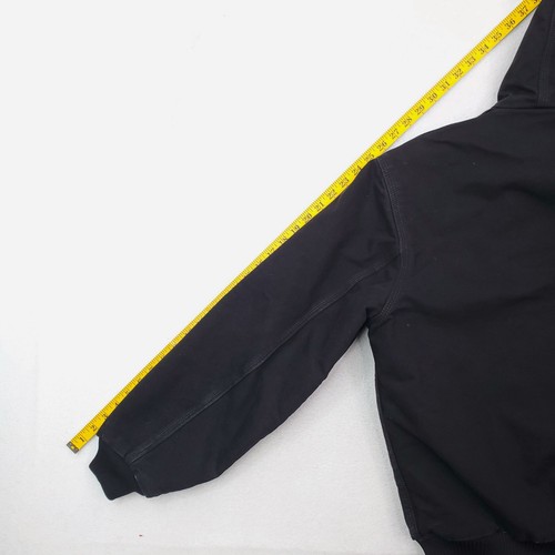 Vintage Carhartt Jacket Mens Medium Black J140 Canvas Bomber Workwear USA MADE - Picture 15 of 16