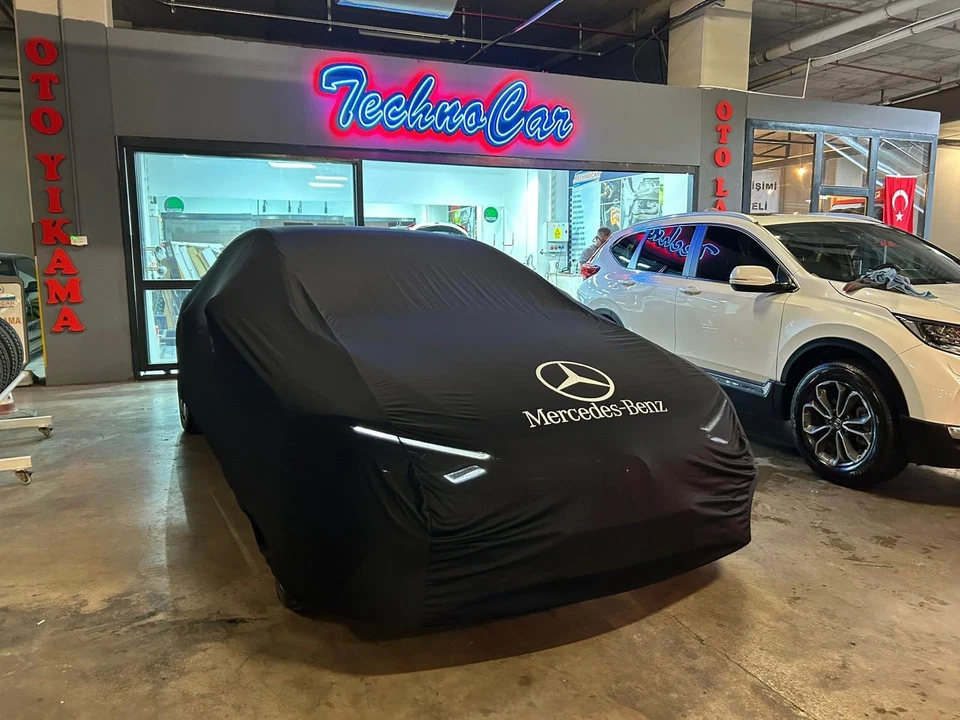 MERCEDES BENZ W123 Custom Fit İndoor Car Cover W/logo Red Black Gray Blue - Image 3 of 4