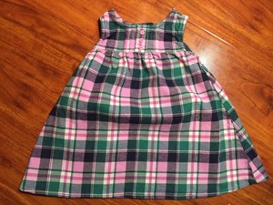 Gymboree-Girls-Plaid-Jumper-Dress-Pink-Green-Size-6-12-Months