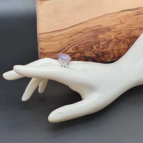 Gemstone Ring Natural Round Crystal Cocktail Chakra Adjustable Silver Plated - Picture 15 of 135
