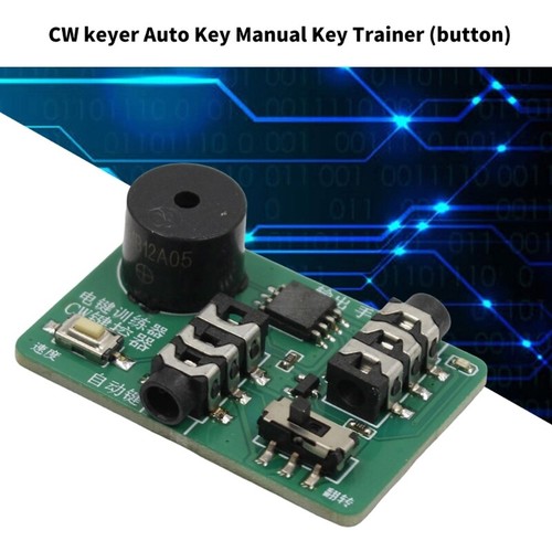 Portable Manual Morse Key Trainer CW Keyer with CR2032 Battery Plugs and Play - Zdjęcie 4 z 8