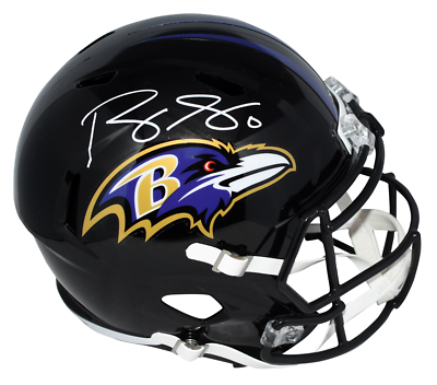 roquan smith helmet Autographed Full Size Ravens Alternate Logo Great Moments Sports Cards the hologram can be reviewed online Trading Roquan Smith mini helmet