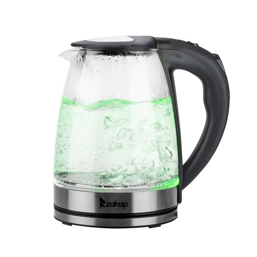 1.8L Electric Glass Kettle Cordless Fast Boil 7 Colors LED Light UK Plug 2000W - Picture 10 of 12