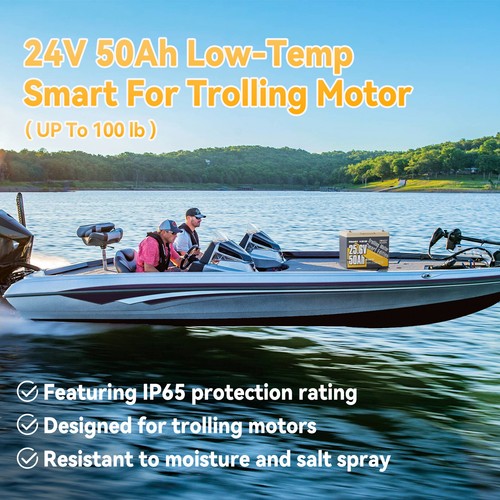 Power Queen 24V 50Ah Bluetooth LiFePO4 Battery for Trolling Motor-Refurbished - Picture 8 of 14