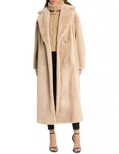 BNWT SASS & BIDE "Rendevouz" Faux Fur Mid Length Coat - Beige - Size 8 - $850 - Picture 3 of 15