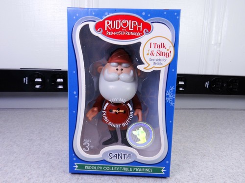 Rudolph Rentier mit roter Nase Weihnachtsmann Sammelfigur Talk Sing 50. neue Batterie - Bild 1 von 7