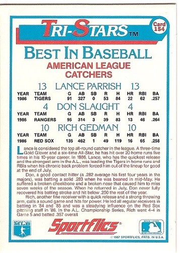 1987 Sportflics VAR Karten mit 1987 Copyright Variation You Pick & Choose - Bild 208 von 260