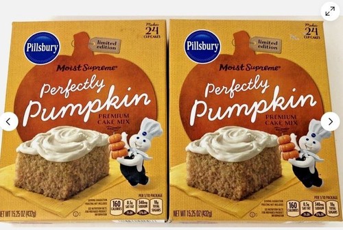 4 X 15.25 oz Pillsbury Perfectly Pumpkin Premium Cake Mix Best By 12/12/24 - 第 1/1 張圖片