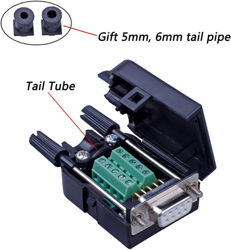 4PCS DB9 Female Breakout Connector,Db9 Solderless RS232 D-SUB Serial to 9-Pin Po - Picture 4 of 12