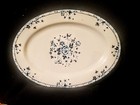 Laura Ashley SOPHIA Blue Serving Tray Platter Oval Flowers 14"