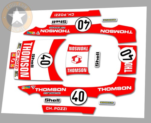 STICKER FÜR DAYTONA 365 GTB/4 THOMSON 1/43-1/32-1/24 NO DECAL SLOT DCS021 - Bild 2 von 2