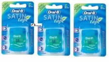 Oral-B Satin Floss Dental Tape Mint 25m x3