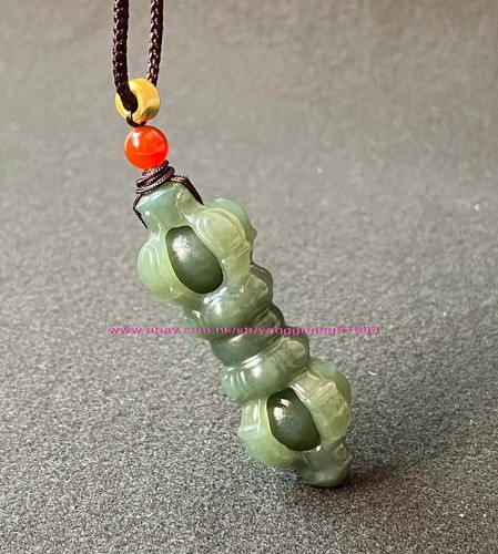 Hombres Mujeres Jade Vajra Collar Colgante 100% Natural Hotan Jade Vajra Colgante Y072 - Imagen 79 de 99