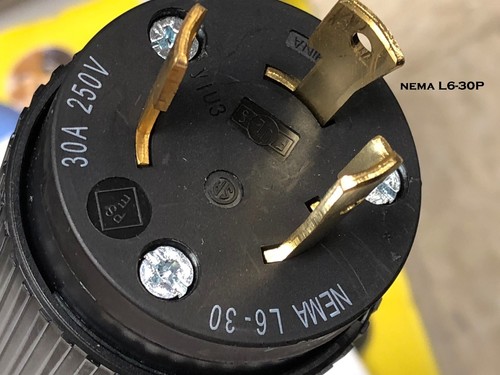 WELDER 3PRONG NEMA 6-50R RECEPTACLE to 3PIN L6-30P Lock PLUG POWER CORD ADAPTER - Imagen 3 de 7