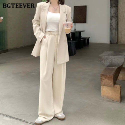2021 Loose Women's 2-Piece Blazer Set Pant Suits