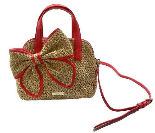 Kate Spade Belle Place Maise Straw cross body bag super cute spring summer bag - Picture 4 of 7