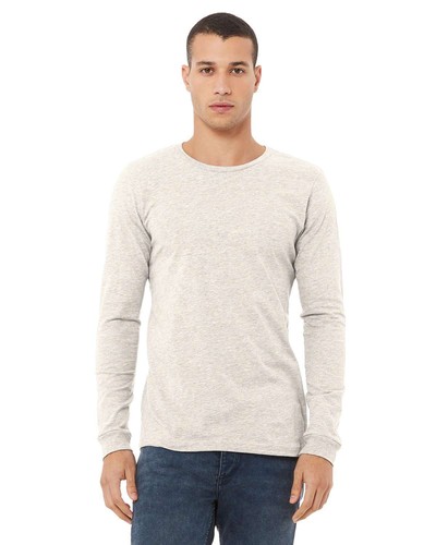 Bella + Canvas Unisex T Shirt Triblend Casual Top Long-Sleeve T-Shirt - 3513 - Picture 13 of 20